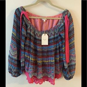 Free the Roses Woman’s Multicolor Blouse Size Large